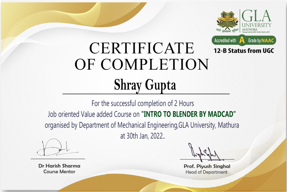 MadCad Achievement